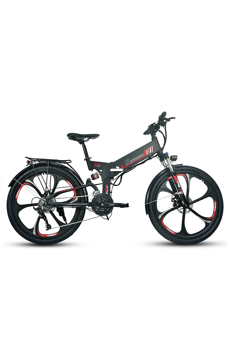 RANDRIDE 750W Ebike 26 Foldable Electric Bike 17AH Folding E Bikes for Adults
