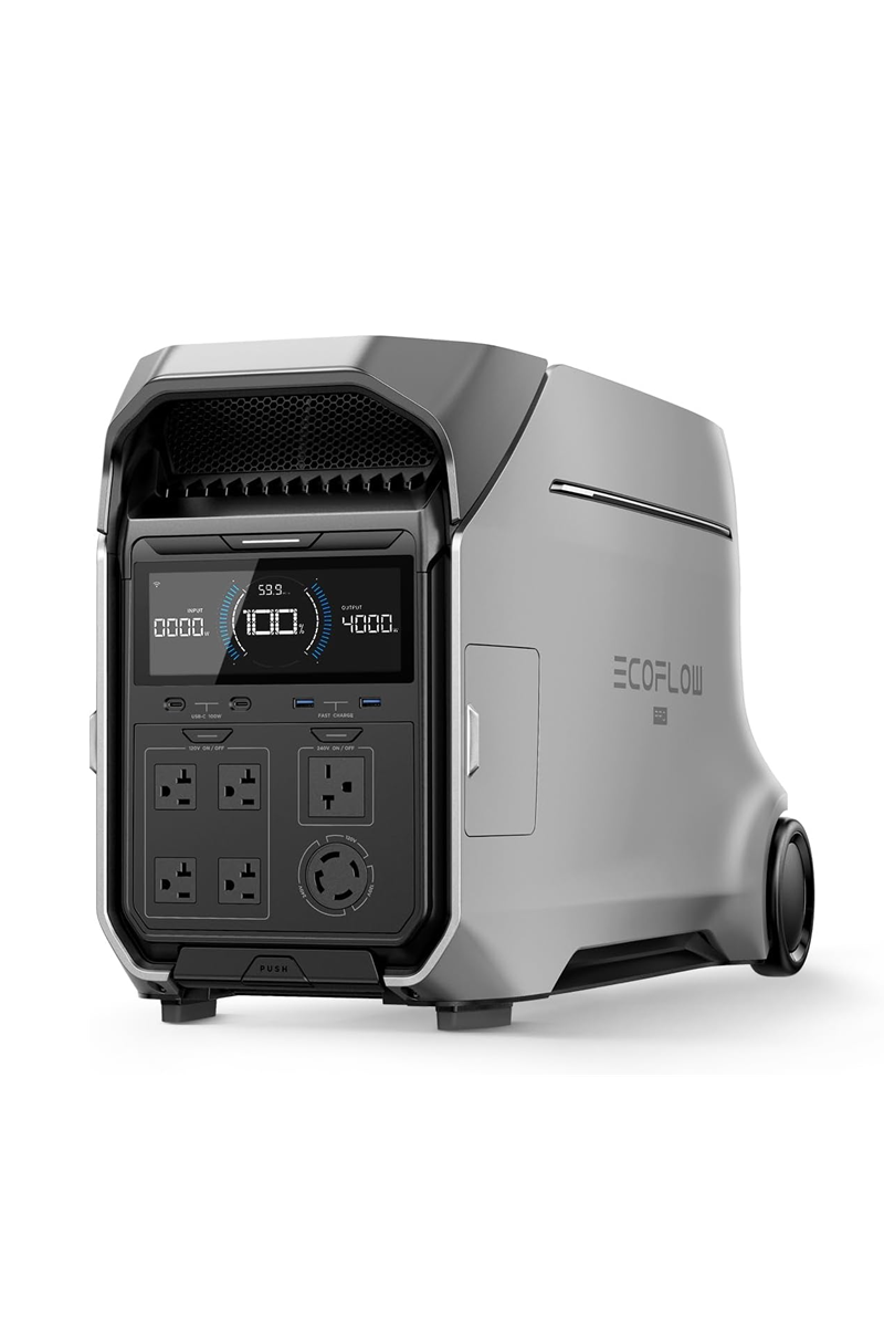 EF ECOFLOW DELTA Pro 3 Portable Power Station, 4096Wh LFP Battery, Expandable to 48kWh, 120/240V 4000W AC Output, Solar Generator